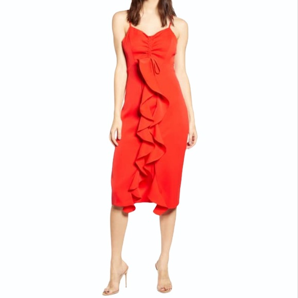 Endless Rose Dresses & Skirts - Endless Rose Revolve Ruffle Front Red Dress SZ M NWT